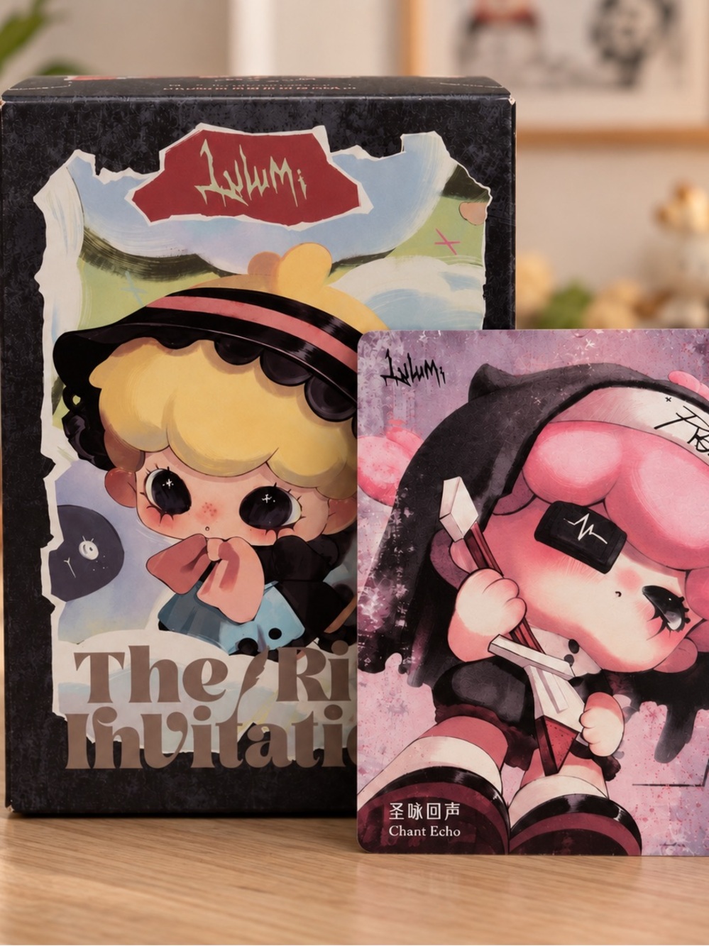 Unknown Brand Pink & Black Cute Character Playset Card